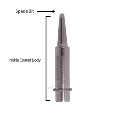 Soldron 50W Nickel Spade Bit – Long-lasting bit for efficient soldering – soldering iron - Soldering Kit -Robocraze
