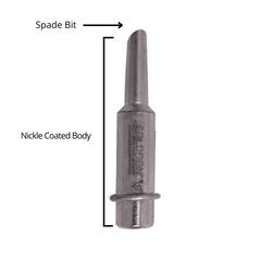 Soldron 100W Nickel Plated Spade Bit – High-power bit for soldering irons – soldering iron - Soldering Kit -Robocraze