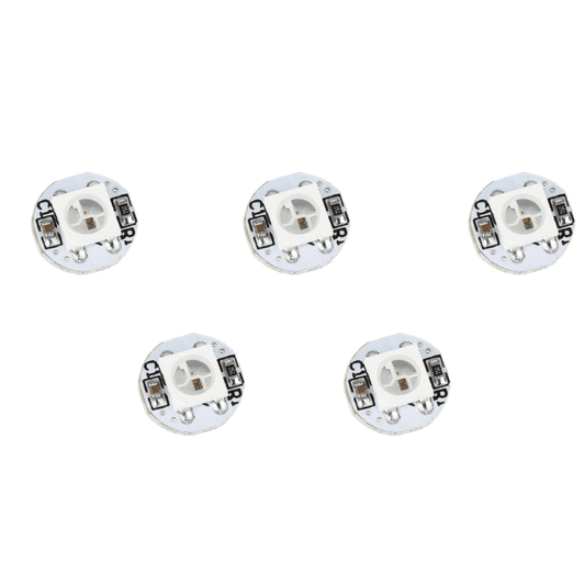 10 Bit WS2812 5050 RGB LED (Pack of 5) – Smart addressable LED for lighting effects - Electronic Components - Robocraze