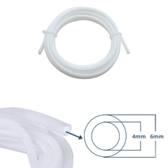 PTFE 4x6mm White Teflon Tube 1M (4mm ID X 6mm OD) – Durable 3D Printing Machine Parts for smooth flow.-Robocraze