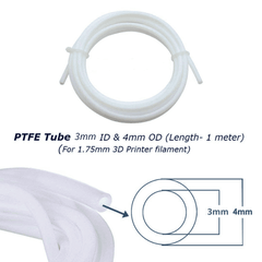 PTFE Teflon tube 3x4mm for 3mm filament guide in Bowden setups -Teflon Tube -Robocraze