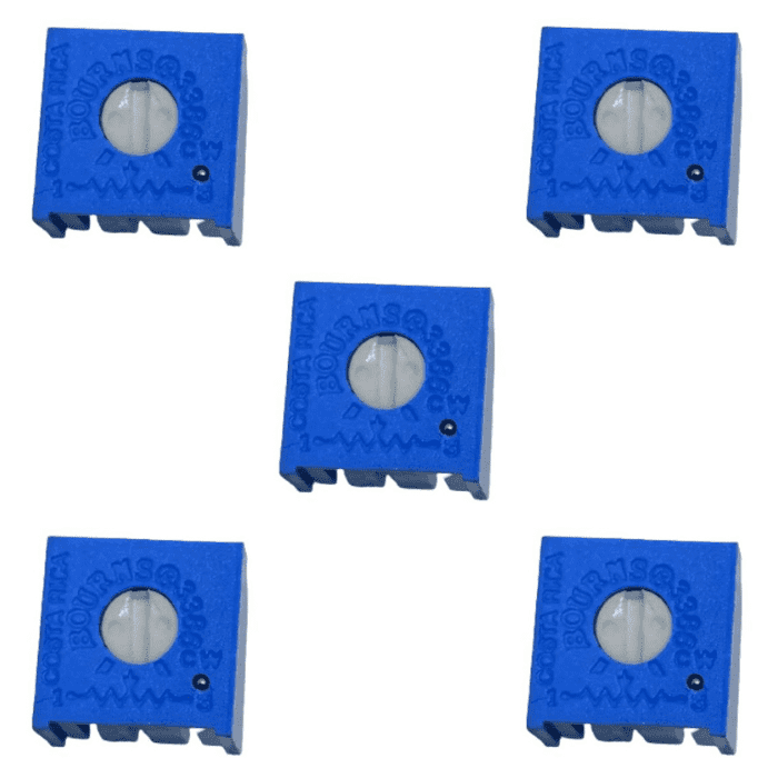 100K 3386P Trimpot (Pack of 5) – Versatile trimpots for circuit calibration - Electronic Components - Robocraze