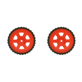Red BO Motor Wheel (Set of 2) – High-traction BO motor wheels. -Robot Wheels and Chassis -Robocraze