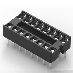 16 Pin Narrow IC Base (Pack of 5) – 16-pin narrow IC socket base for stable connections. -Robocraze