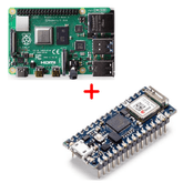 Raspberry Pi4 2GB Board with Arduino Nano 33 IoT with Headers