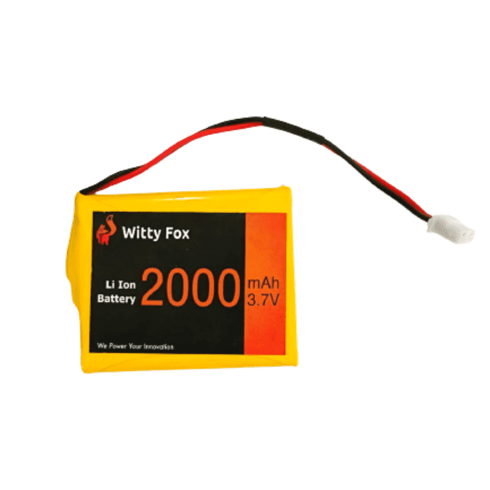 Witty Fox 3.7V 2000mAh Li-ion GPS Battery – Compact & long-lasting GPS lithium-ion battery. -Lithium Battery -Robocraze