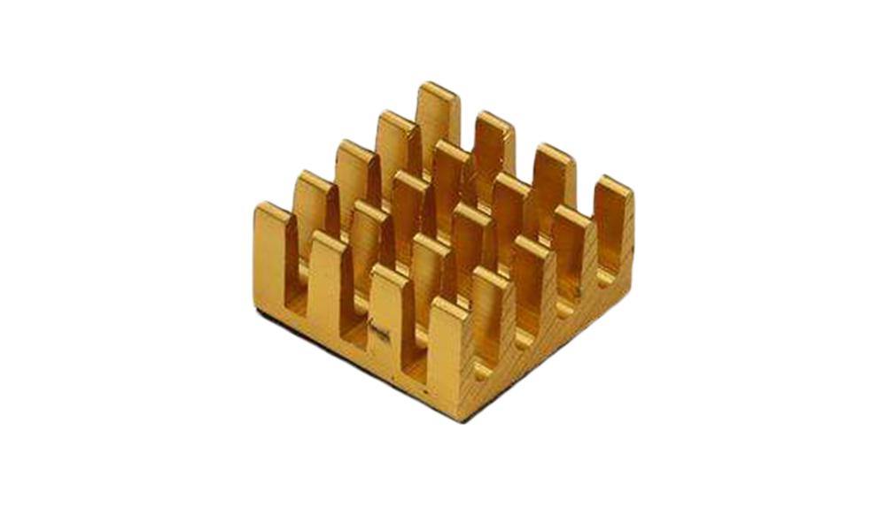 3 in 1 Gold Aluminum Heat Sink for Pi 4B – Heat sink for Raspberry Pi 4 cooling -Electronic Components - Robocraze
