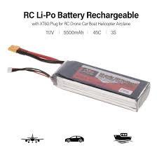11.1V 4500mAh LiPo Drone Battery for FPV Aircraft Models, RC Drones, and Quadcopters - DIY Drone Parts - Robocraze