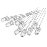 5mm White Green LED (Pack of 10) – Reliable LED for DIY lighting & electronics - Electronic Components - Robocraze