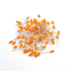3mm Orange LED (Pack of 10) – Reliable LED for indicator & DIY projects - Electronic Components - Robocraze