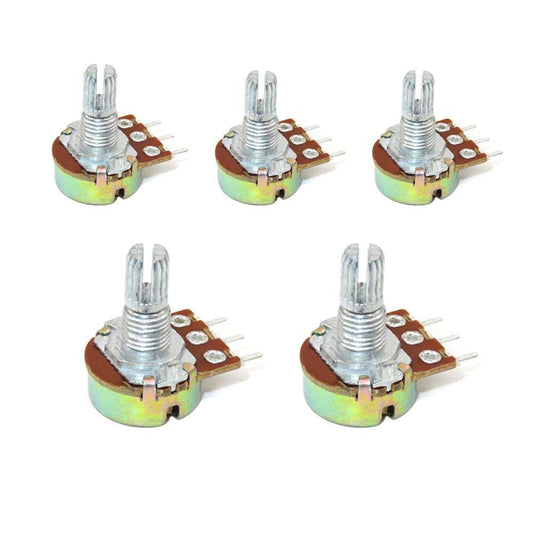10K Pot Potentiometer (Pack of 5) – Smooth-adjustment potentiometers - Electronic Components - Robocraze