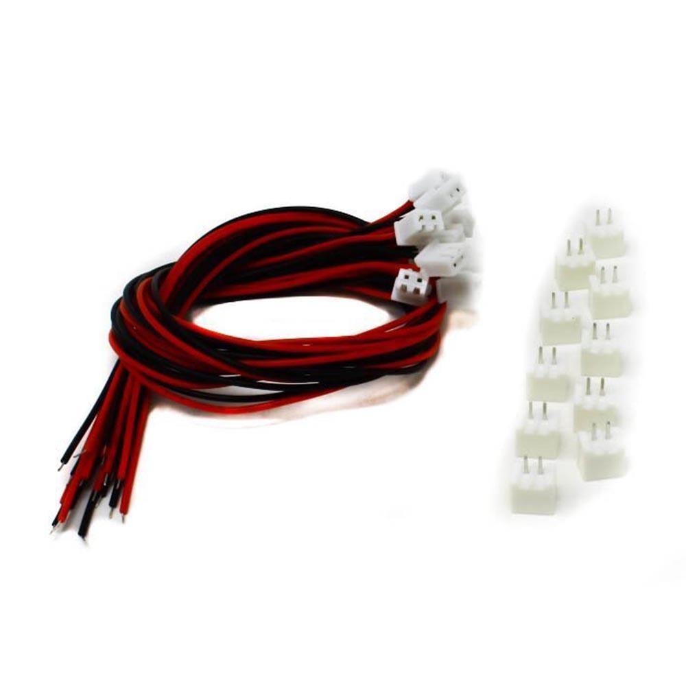 2.54mm Pitch 2 Pin JST Cable (10-Pack) – Secure JST connection for circuits. -Electronic Components -Robocraze