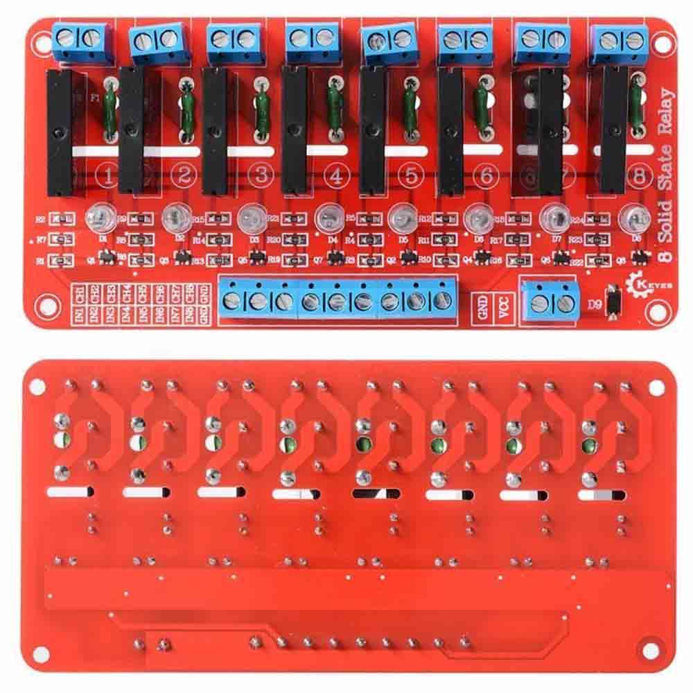 5V 8 Channel SSR Module – 8-channel solid-state relay module for automation. -Relay Module -Robocraze
