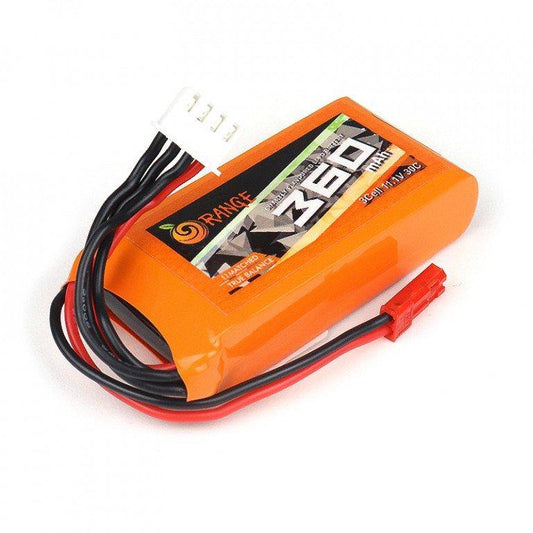 11.1 V 360mAh Orange Lithium Polymer Battery-Robocraze