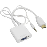 HDMI to VGA Converter with Audio - White – Versatile connector Raspberry Pi for VGA displays. -Robocraze