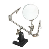 Third Hand Tool with Magnifying Glass – Adjustable tool for soldering – magnifier tool - Hand Tool - Robocraze