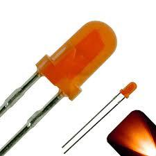 5mm Orange LED (Pack of 10) – High-brightness LED for electronics - Electronic Components - Robocraze