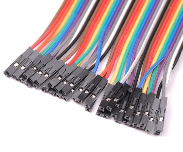 F2F Jumper Wires (20cm) 20pcs – Flexible F2F jumper wires for electronics. Electronic Components - Robocraze