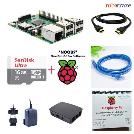 Raspberry Pi 3B Complete Kit – Ready-to-use Official Raspberry Pi kit for seamless project development. -Robocraze