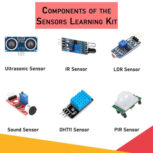 24 in 1 Sensors DIY Learning Kit โ Arduino sensor kit with 24 modules for electronics & IoT. -DIY Sensor Kit -Robocraze