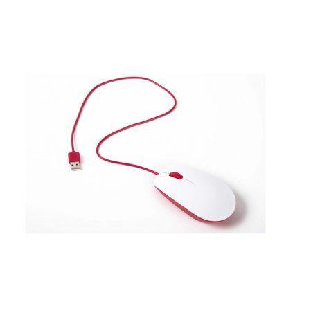 Raspberry Pi Official Mouse (White-Red) – Stylish Raspberry Pi Mouse in white-red with precise tracking. -Robocraze