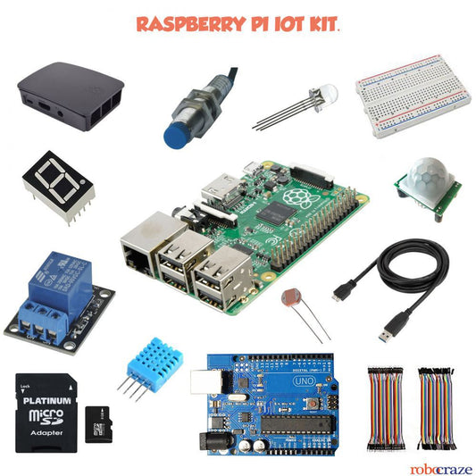Raspberry Pi IOT Kit โ Ideal Official Raspberry Pi kit for IoT-based automation & smart applications. -Robocraze