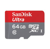SanDisk 64GB Micro SD-SDHC Card – Durable Raspberry Pi SD card for efficient data storage. -Robocraze