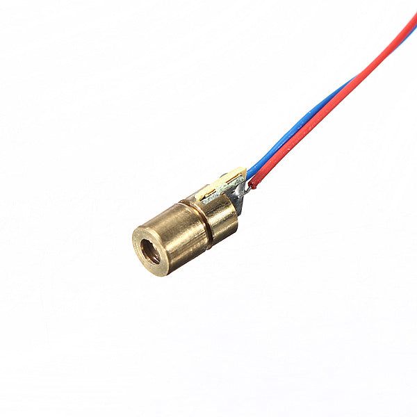 650nm 6mm 5V DC Mini Laser Dot Diode Module - Compact laser diode for precision marking. -Laser Module -Robocraze