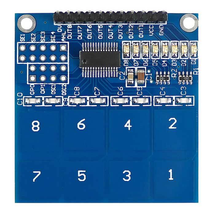 TTP226 8-Channel Capacitive Touch Sensor – Multi-channel touchpad for interactive projects.-Touch Sensor -Robocraze