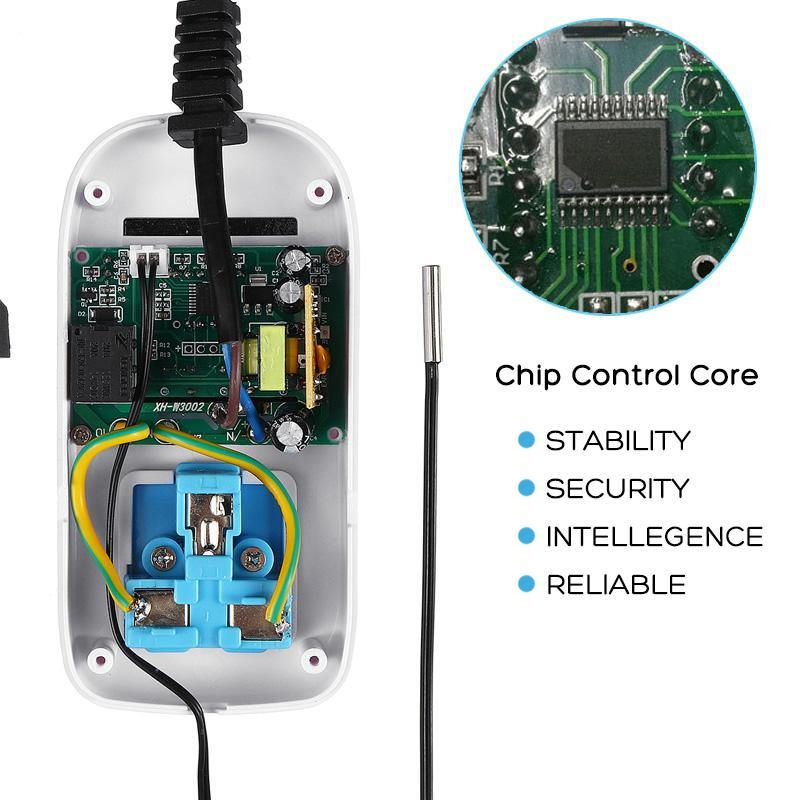 XK-W2001 Adjustable Temperature Controller Socket with 1M Probe and AU Plug-Robocraze