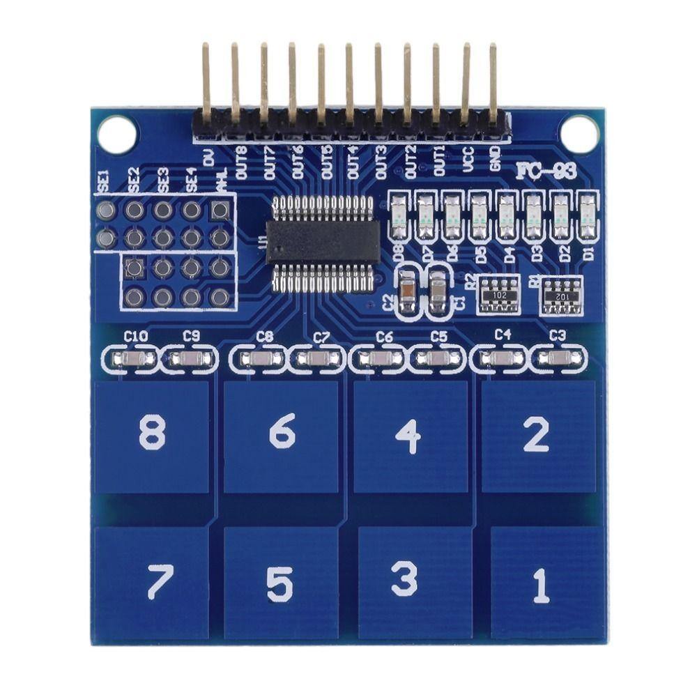 TTP226 8-Channel Capacitive Touch Sensor – Multi-channel touchpad for interactive projects.-Touch Sensor -Robocraze