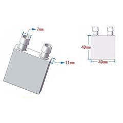 40mm Aluminium Alloy Water Cooling Block for Heat Dissipation in Electronics -Robocraze