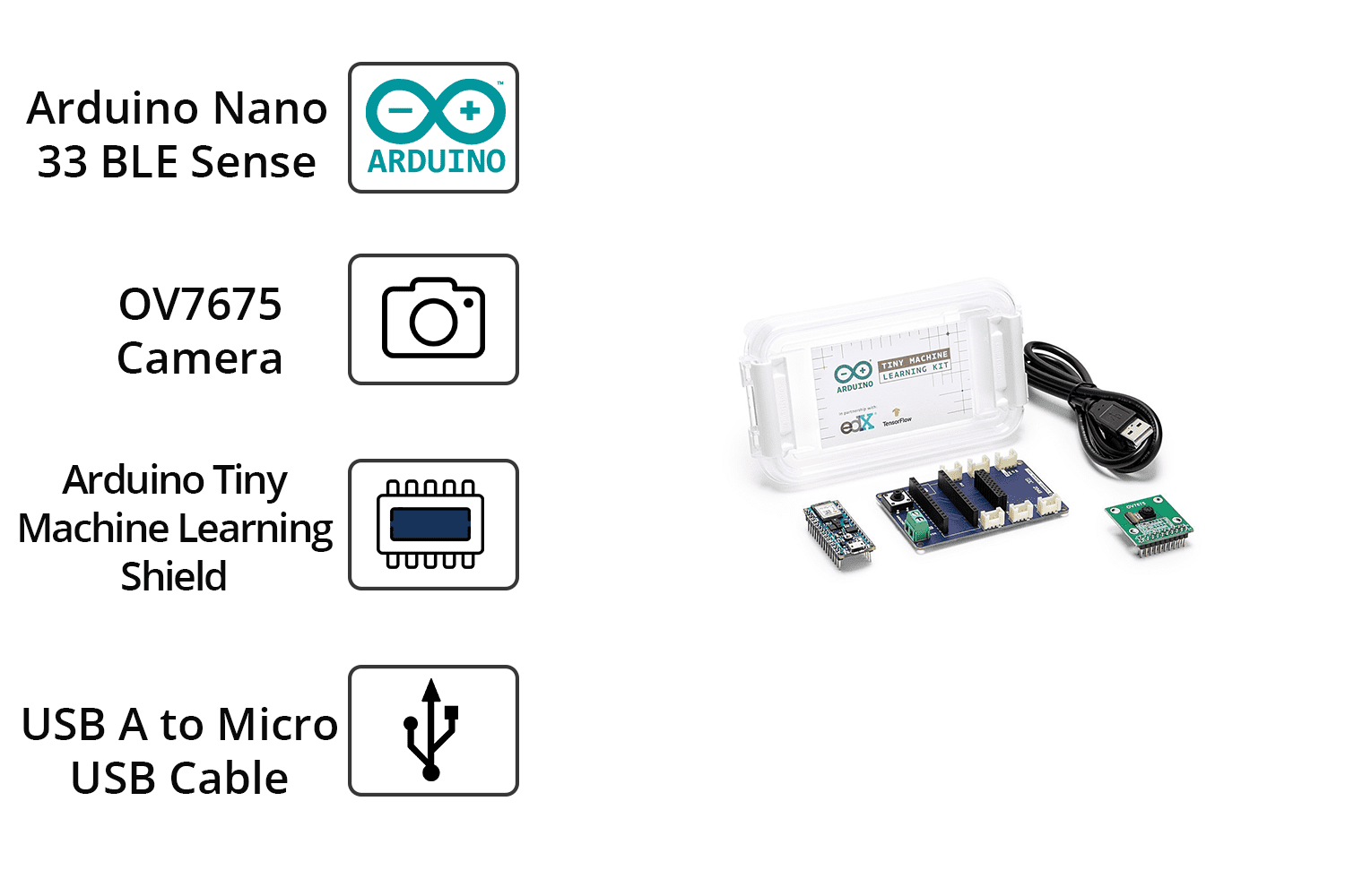 Arduino Tiny Machine Learning Kit – AI-powered kit with sensors for ML projects. -Robocraze
