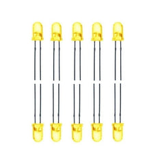 3mm Yellow LED (Pack of 10) – Low-power LED for DIY electronics - Electronic Components - Robocraze