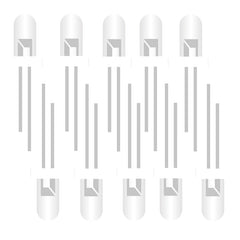 5mm White Green LED (Pack of 10) – Reliable LED for DIY lighting & electronics - Electronic Components - Robocraze