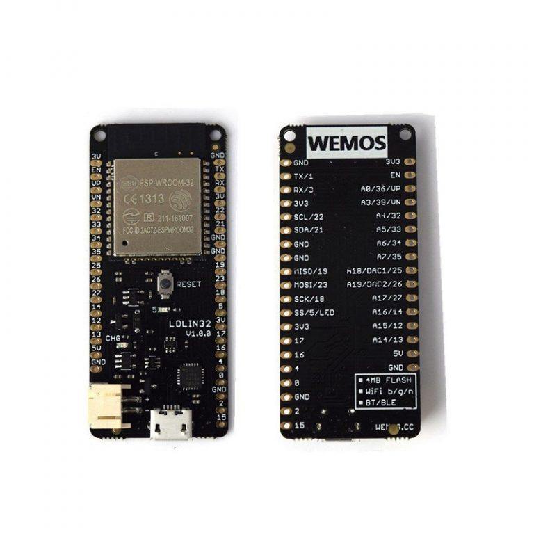 WeMos Lolin V1.0 WiFi+Bluetooth – ESP32 board for IoT. -Nodemcu ESP Board -Robocraze
