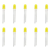5mm Yellow LED (Pack of 10) – Durable & bright LED for electronic applications - Electronic Components - Robocraze
