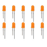 5mm Orange LED (Pack of 10) – High-brightness LED for electronics - Electronic Components - Robocraze