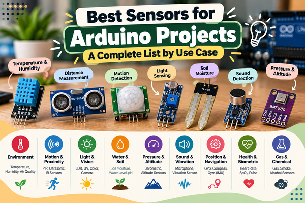 Best Sensors for Arduino Projects: A Complete List by Use Case