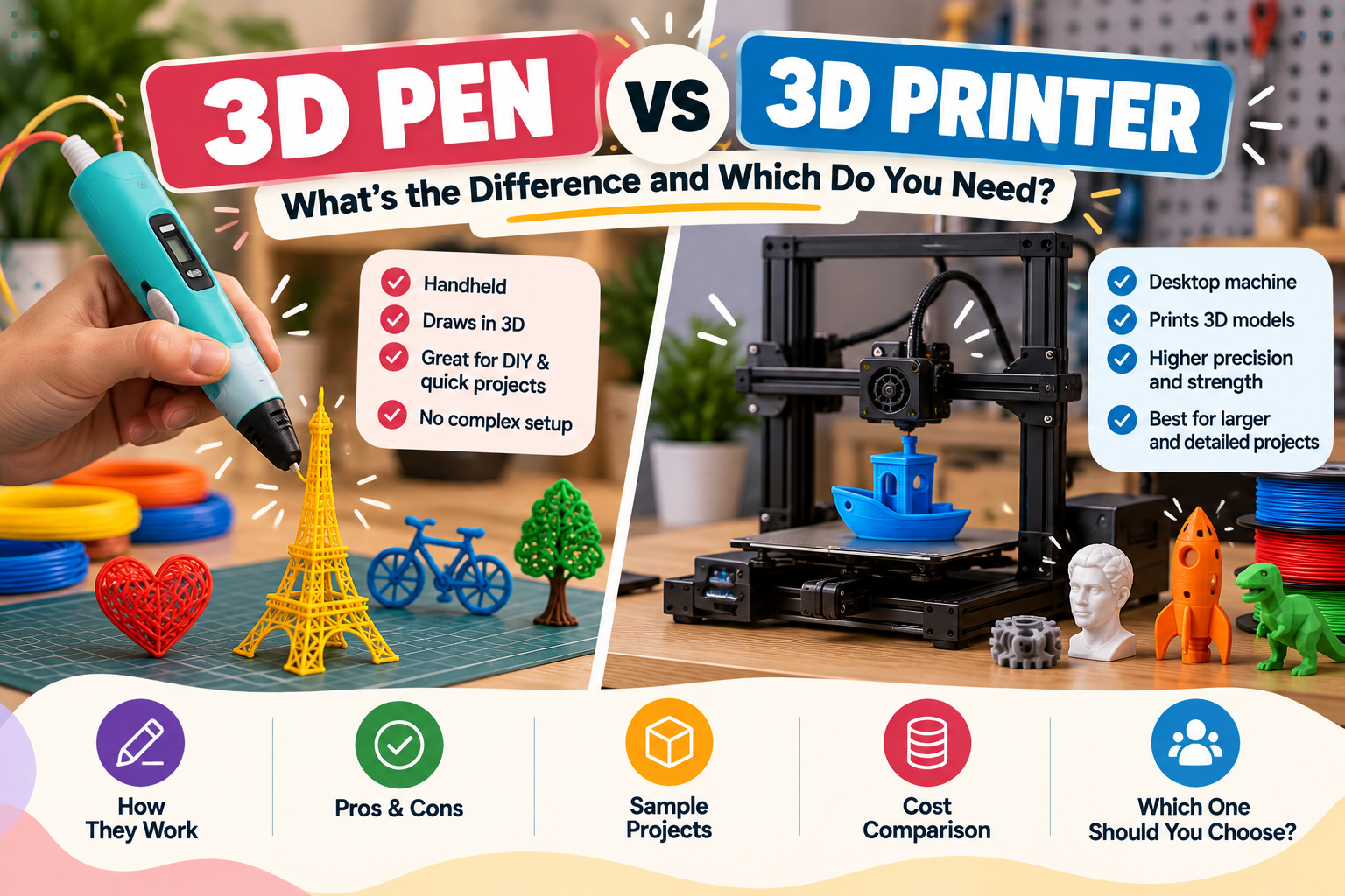 3D Pen vs 3D Printer: Differences, Price & Best Choice – Robocraze