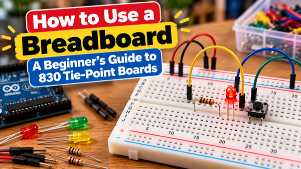 How to Use a Breadboard: A Beginner’s Guide to 830 Tie-Point Boards