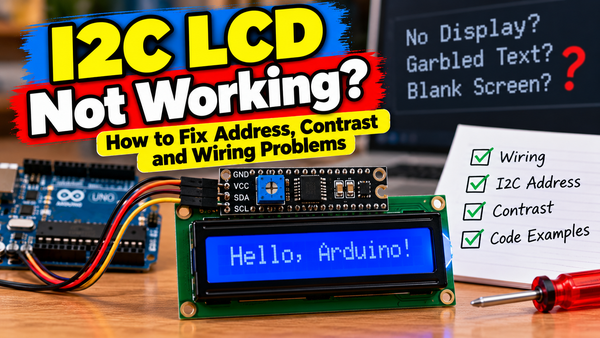 I2C LCD Not Working? How to Fix Address, Contrast and Wiring Problems