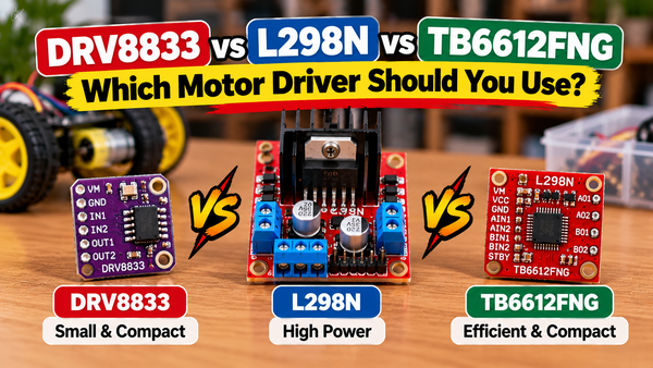 DRV8833 vs L298N vs TB6612FNG: Which Motor Driver Should You Use?