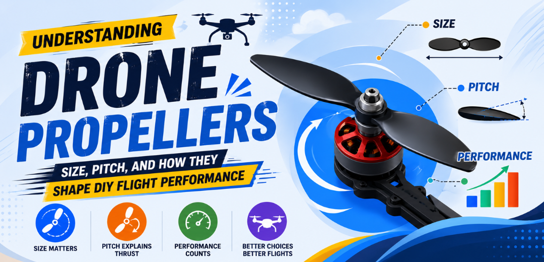 Understanding Drone Propellers: Size, Pitch, and How They Shape DIY Flight Performance - Cover Image
