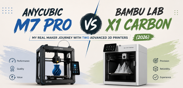 Anycubic M7 Pro vs Bambu Lab X1 Carbon: My Real Maker Journey With Two Advanced 3D Printers
