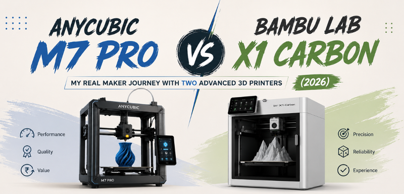 Anycubic M7 Pro vs Bambu Lab X1 Carbon: My Real Maker Journey With Two Advanced 3D Printers