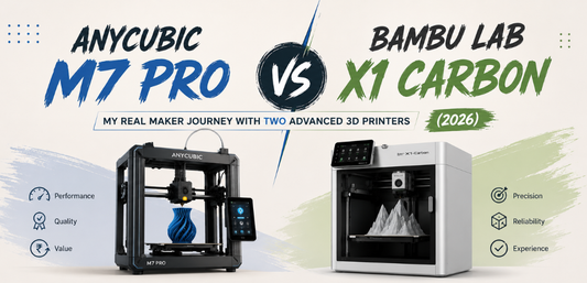 Anycubic M7 Pro vs Bambu Lab X1 Carbon: My Real Maker Journey With Two Advanced 3D Printers