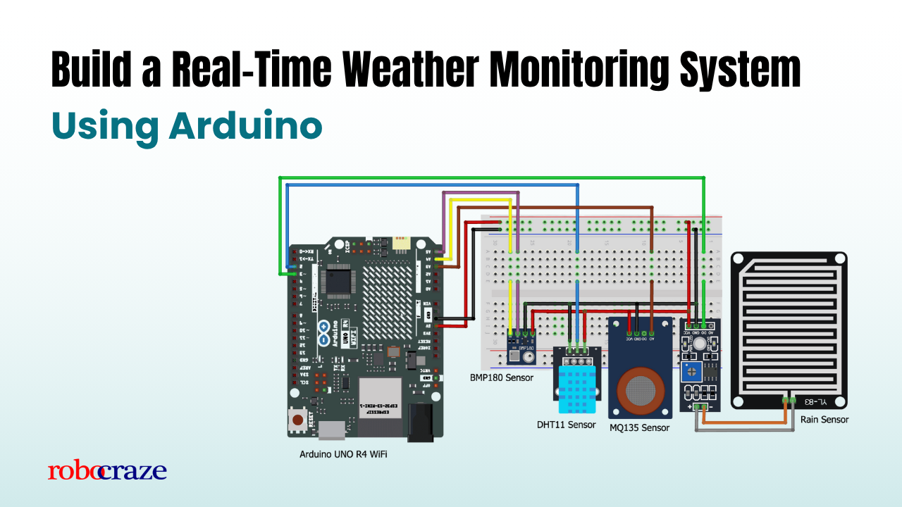 Build a Real-Time Weather Monitoring System Using Arduino – Robocraze