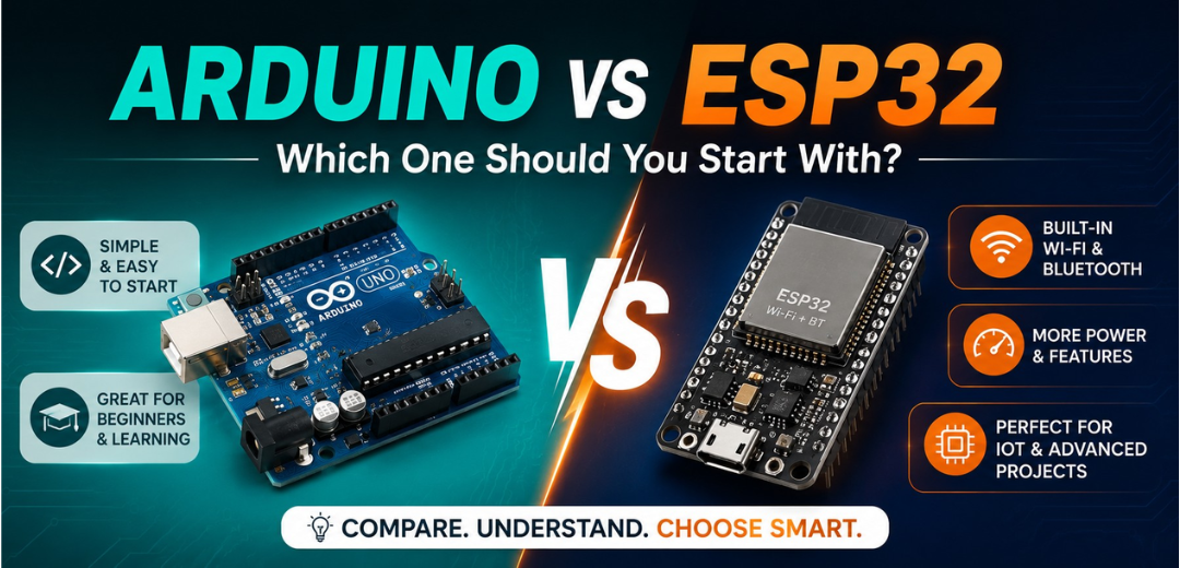 Arduino vs ESP32: Which One Should You Start With? - Cover Image