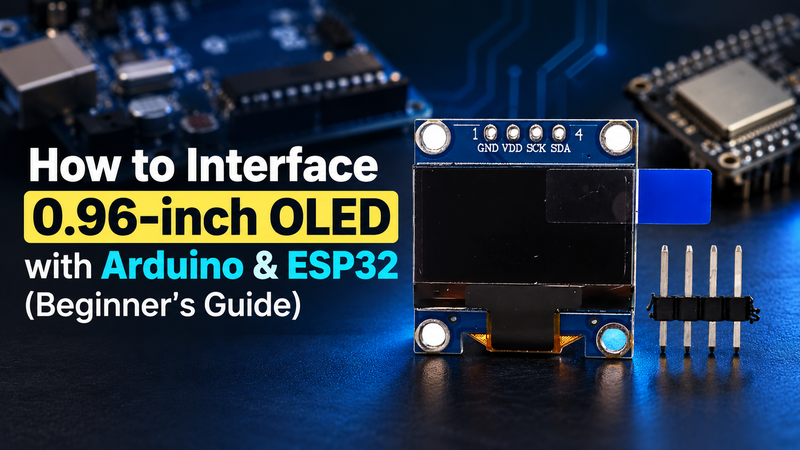 How to Interface 0.96-inch OLED with Arduino & ESP32 (Beginner's Guide)